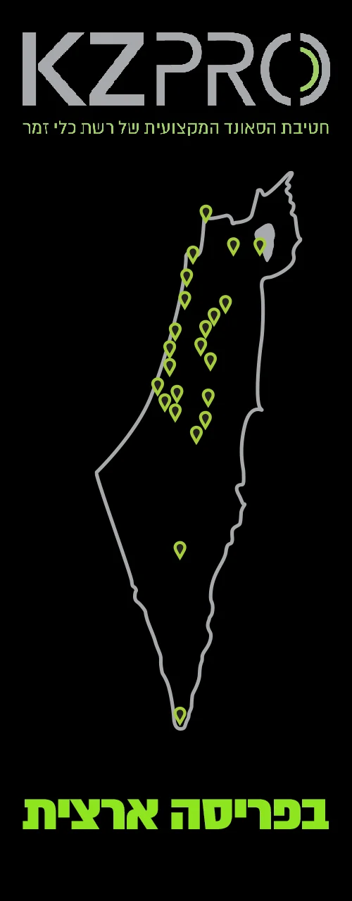 מפת ישראל המציגה סיכות למיקומי הסניפים בפריסה ארצית